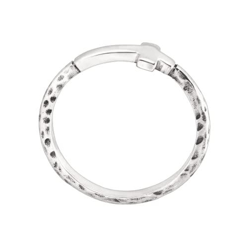 Silpada 'Simplex Cross' Horizontal Cross Textured Ring in Sterling Silver