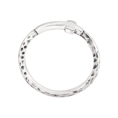 Silpada 'Simplex Cross' Horizontal Cross Textured Ring in Sterling Silver