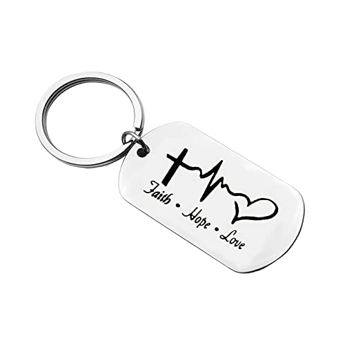 Xiahuyu Christian Keychain - Bible Verse Baptism & Communion Gift - Inspirational Religious Gifts for Women & Men - color: Christian-7