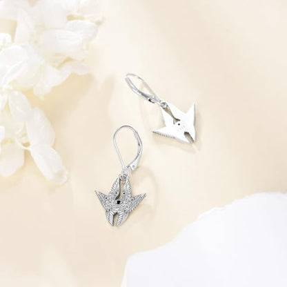 Seraphim Jewelry Set 925 Sterling Silver Guardian Angel Seraph Pendant Angel Wings Jewelry Christian Gifts for Women Men - color: Seraphim earrings