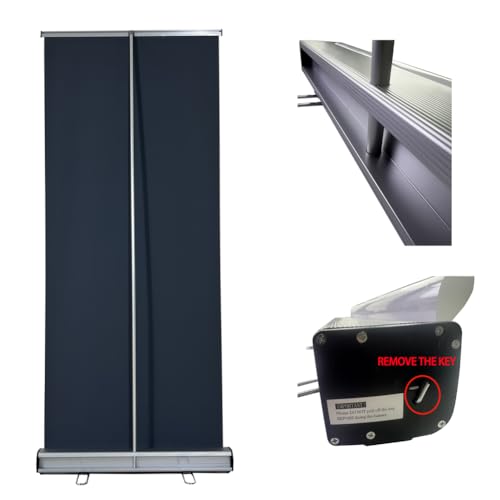 Heavy Duty Retractable Banner Stand 33.5"x80" (WxH) with Padded Canvas Bag (STAND ONLY） (1 Pack)