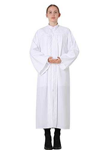 GraduatePro Baptism Choir Robe Adult Clergy Church Pastor Pulpit Robes Preachers Confirmation Robe Unisex Red/White - size: 54FF