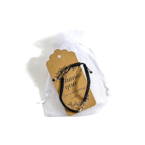 Cross Bracelet with Thank You Card Christian Rope Style Jewelry for Women Religious Appreciation Gift