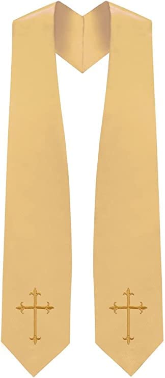 CLERKMANS Choir Stole with Crosses - color: Antique Gold