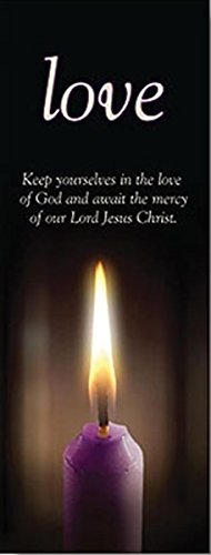 Hope Peace Joy Love and Jesus Advent Banner Set of 5 with X-Stands, 63 Inch - size: Banners with X-Stand