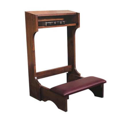 Solid Maple Folding Padded Kneeler, Classic, Walnut Stain
