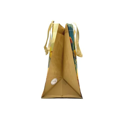 Earthwise Reusable Grocery Bags – Foldable & Water‑Resistant Shopping Bags, Gift Totes, Durable Multi‑Use Eco Bags (5 Pack) - color: Harvest