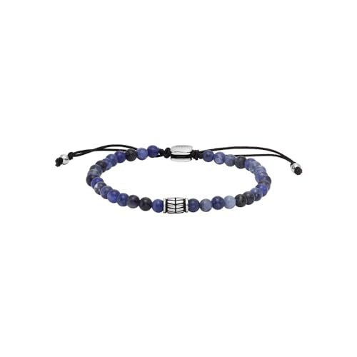 Fossil Men's Beaded Bracelet - color: Sodalite/Blue