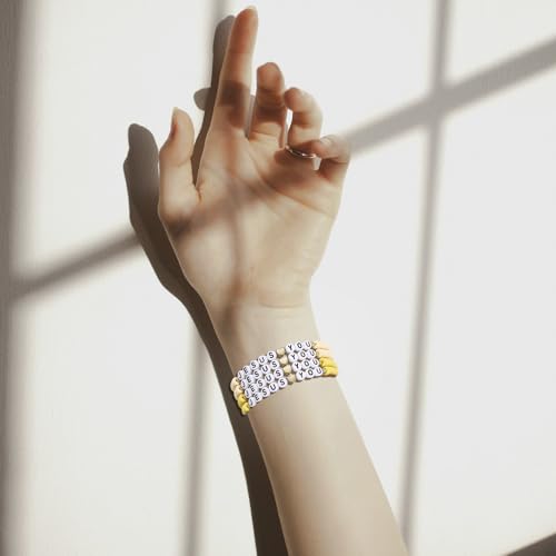 24Pcs Jesus Loves You Bracelets Bulk Handmade Clay Beads Bible Verse Bracelets Christian Friendship Jewelry Christmas Easter Gifts for Women Teen - color: Jesus 24-3