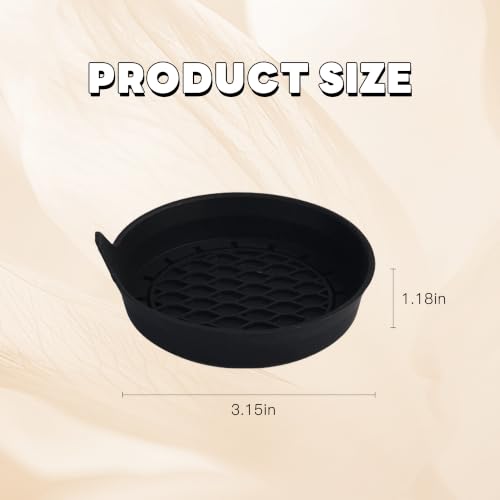 4PCS Car Cup Holder Coaster, Silicone Non-Slip Vehicle Cup Holder Insert Pads, Automotive Interior Insulation Drink Cup Mats Decor Accessories, Universal for SUV, Sedan, Truck (Black) - color: Black