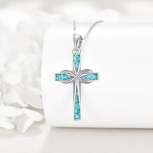 ONEFINITY Cross Necklace 925 Sterling Silver Cross Pendant Religious Jewelry Gifts - style: Infinity Cross