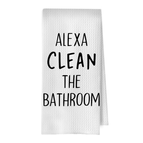 Funny Hand Towels for Bathroom 16x24 Inch, Funny Bathroom Decor, Clean the Bath Room Decorative Hand Towels for Bath Room Washroom - color: Clean the Bathroom