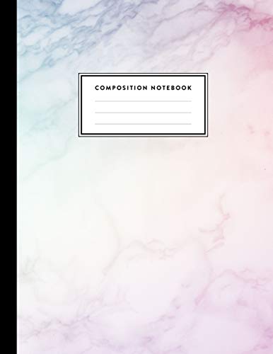 Composition Notebook: Pastel Hue Marble Journal for Girls, Kids, School, Students and Teachers (College Ruled 8.5 x 11, 100 pages)