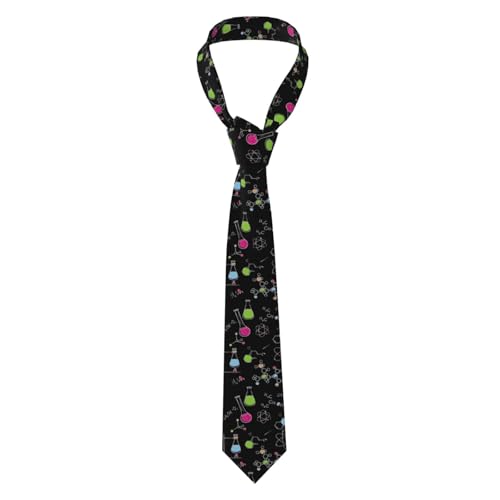 Men's Neckties, Novelty Printed Skinny Tie for Work Casual Party - color: Science Chemistry