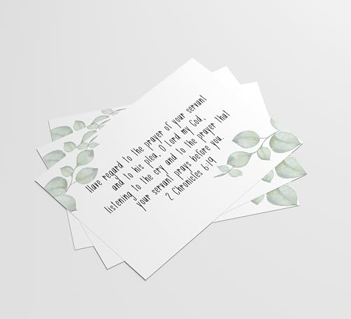 Red Door Inspirations Prayer Request and Praise Cards 3x4 inch - Pack of 50 - Made in the USA! (Eucalyptus Prayer and Praise Cards)