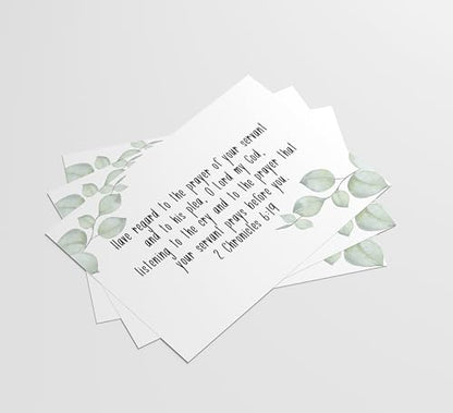 Red Door Inspirations Prayer Request and Praise Cards 3x4 inch - Pack of 50 - Made in the USA! (Eucalyptus Prayer and Praise Cards)