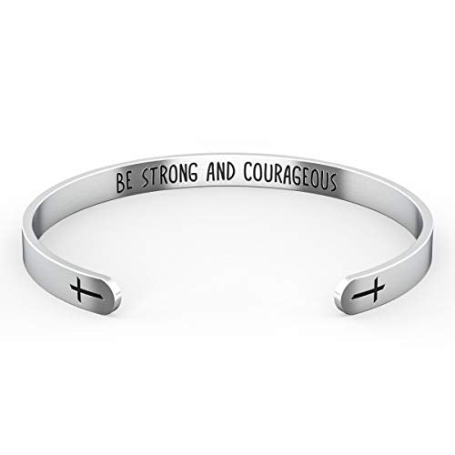 Happy Kisses Love One Another As I Have Loved You Cross Bracelet – Religious Bracelet – John 15:12 — Catholic or Christian Women & Girls - style: Strong And Courageous