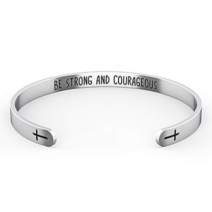 Happy Kisses Love One Another As I Have Loved You Cross Bracelet – Religious Bracelet – John 15:12 — Catholic or Christian Women & Girls - style: Strong And Courageous