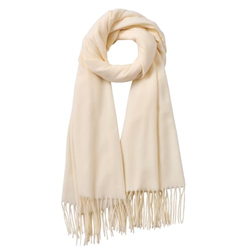 Clothirily Womens Winter Scarf, Oversized Long Blanket Plaid Shawl Wrap - color: Beige