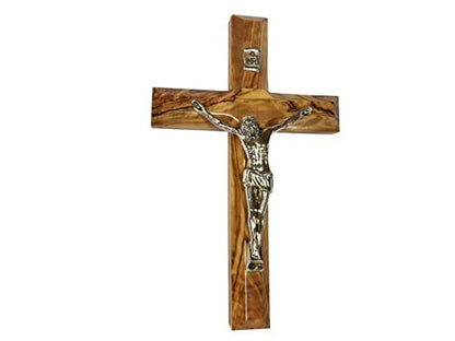 Bethlehem Gifts TM Handcarved from Bethlehem Olive Wood Cross Crucifix (Crucifix, 8") - color: Crucifix, size: 8"L x 8"W