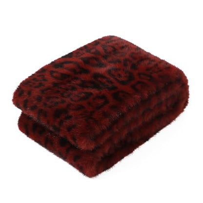 LA CARRIE Womens Leopard Print Infinity Scarf Loop Circle Neck Warmer - color: Leopard Red