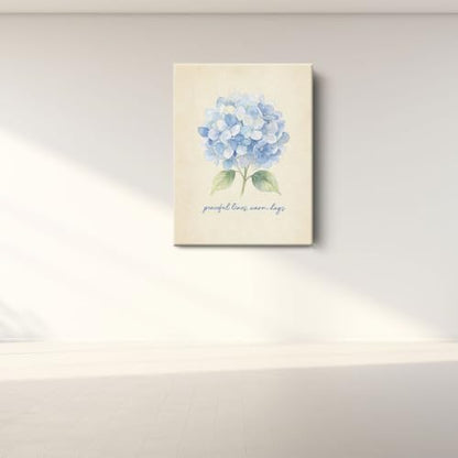 BEASTZHENG Peaceful Warm Days Hydrangea Canvas Wall Art Room Wall Ornament - color: Warm days