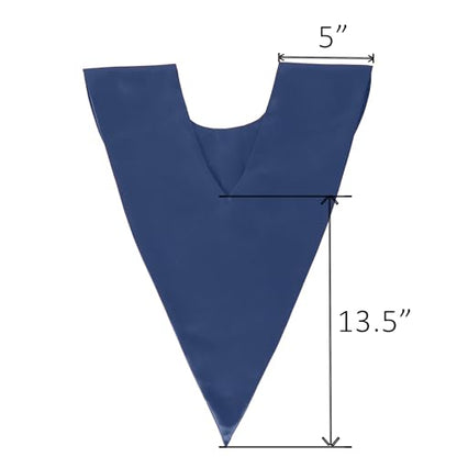 GradPlaza Unisex V Shape Church Choir Stole with Gold or White Embroidery Cross for Adults Church - color: Navy, style: White Cross