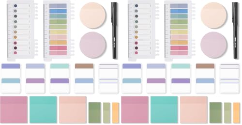 Mr. Pen- Transparent Sticky Notes Set, 1000 Sheets (Pack of 2) - size: Various (Pack of 2)
