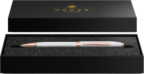 Cross Foundry Pearl Metallic White with Rose Gold Pen (White, Ballpoint) - color: White