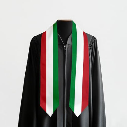 Graduation Satin Sash Scarf 72" Stole - color: Italy Flag