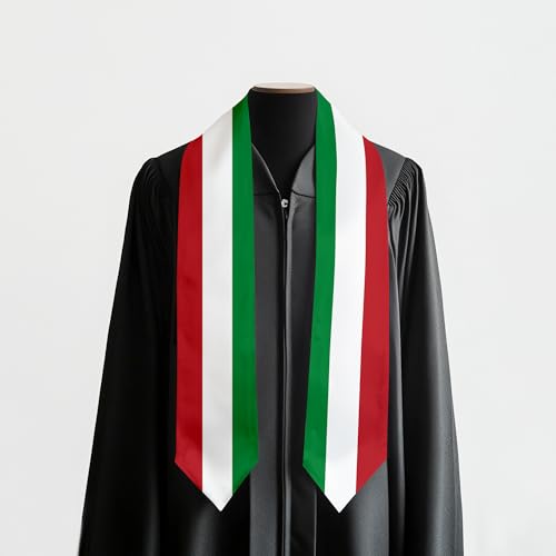 Graduation Satin Sash Scarf 72" Stole - color: Italy Flag