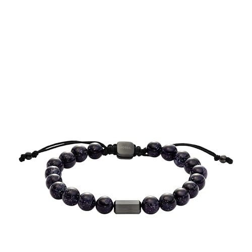 Fossil Men's Beaded Bracelet - color: Black Bead