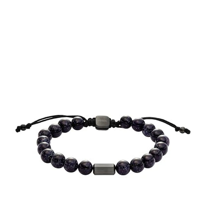 Fossil Men's Beaded Bracelet - color: Black Bead