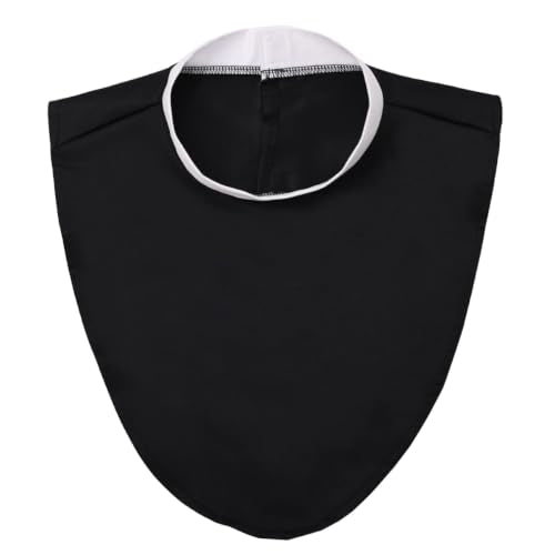 BPURB Clergy Shirt Neck Collar Men Women Priest Collar Costumes Accessory for Pastor - color: Black, size: Small size