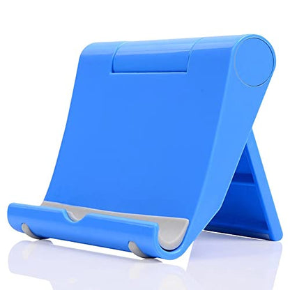Cell Phone Stand, Desktop Holder for Smartphones, Phones & Tablets (Blue) - color: Blue