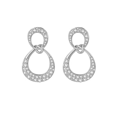 18K Gold Plated Hoop Earrings for Women, NICKEL-FREE & HYPOALLERGENIC, Timeless Jewelry Gift - color: Silver