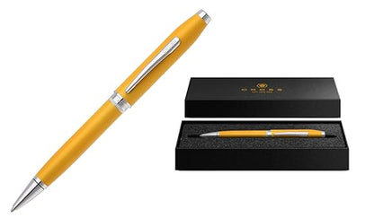 Cross Foundry Metallic Yellow with Chrome Appointments Ballpoint Pen - color: Yellow
