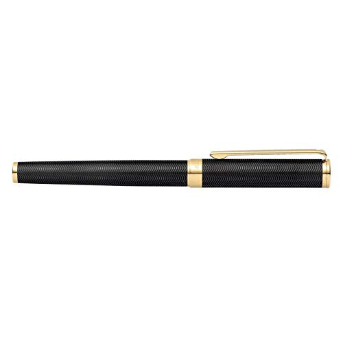 Sheaffer Intensity Engraved Matte Black Fountain Pen with Chrome Cap, Trim, and Medium Nib - color: Engraved Matte Black, style: Fountain Pen, Medium Nib