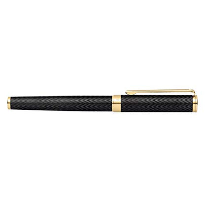 Sheaffer Intensity Engraved Matte Black Fountain Pen with Chrome Cap, Trim, and Medium Nib - color: Engraved Matte Black, style: Fountain Pen, Medium Nib
