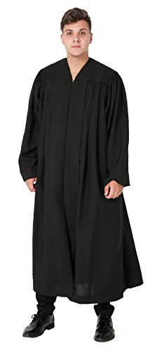 IvyRobes Unisex Plymouth Clergy Robe Judge Robe Pulpit Robe Black - size: 54
