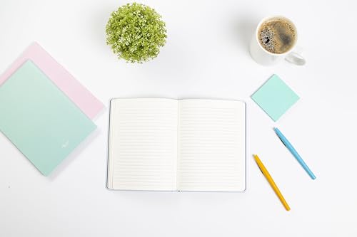 Pearhead Hardcover Journal Notebook 6x8 – Blue Swan College-Ruled Writing Journal with 200 Lined Pages for Notes, Work & Journaling - color: Blue Swan Notes Journal