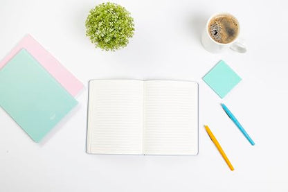 Pearhead Hardcover Journal Notebook 6x8 – Blue Swan College-Ruled Writing Journal with 200 Lined Pages for Notes, Work & Journaling - color: Blue Swan Notes Journal