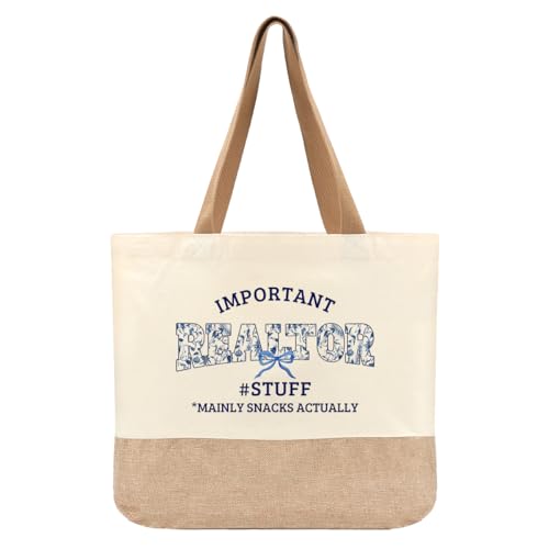 Tote Bag, Gifts for Women Friends Girlfriend Coworker Wife Mom Reusable Tote Bags Birthday Thank You Gift - color: Realtor