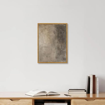KBKBART Framed Canvas Wall Art, Earthy Abstract Illustrations Paintings - color: Earthy Painting, size: 16"L x 12"W