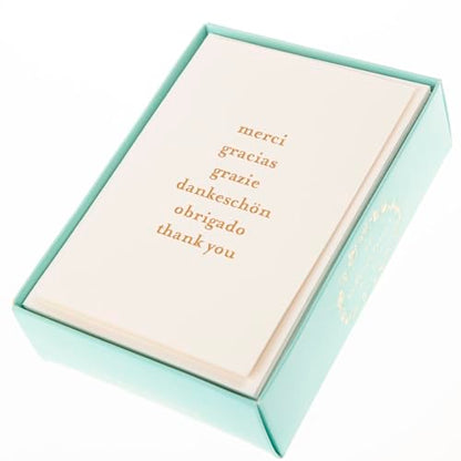 Graphique Box of Cards, Thank You Languages - Includes 10 Cards with Matching Envelopes and Storage Box, Cute Stationery Made of Durable Heavy Cardstock, Cards Measure 3.25" x 4.75" (L1542CB) - color: LPP Thank You Languages