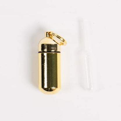 Broadman Anointing Oil Holder, Key Ring and Eyedropper - Brass