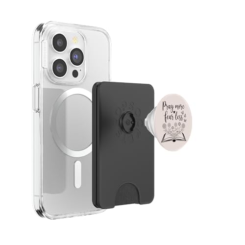 Christian Pray More Fear Less PopSockets PopWallet for MagSafe - style: Magnetic PopWallet