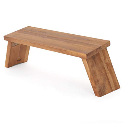Teak Meditation Bench - Meditation Seat - Meditation Stool - Kneeling Meditation Chair - Portable Folding Meditation Bench - Seiza Yoga Meditation Bench - Prayer Bench (Teak) - color: Teak