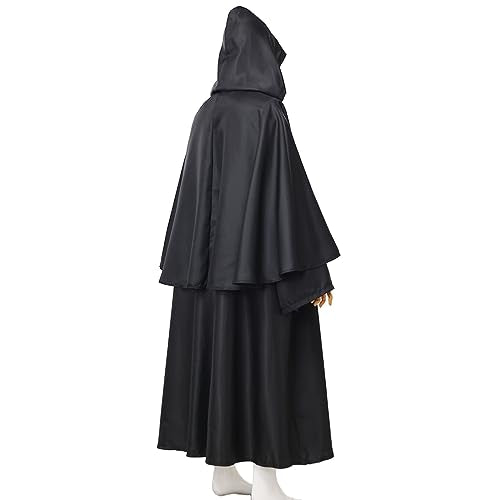 BLESSUME Friar Hooded Robe Monk Renaissance Priest Halloween Medieval Role Play Costume - color: Black, size: XX-Large