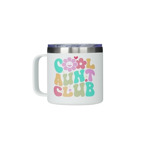 Best Auntie 14 oz Tumbler – Cool Aunt Club Cup, Funny Nutrition Facts Design, Birthday & Holiday Gift from Niece or Nephew - color: Cool Aunt